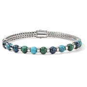 JOHN HARDY Beaded Chrysocolla Silver Chain Bracelet